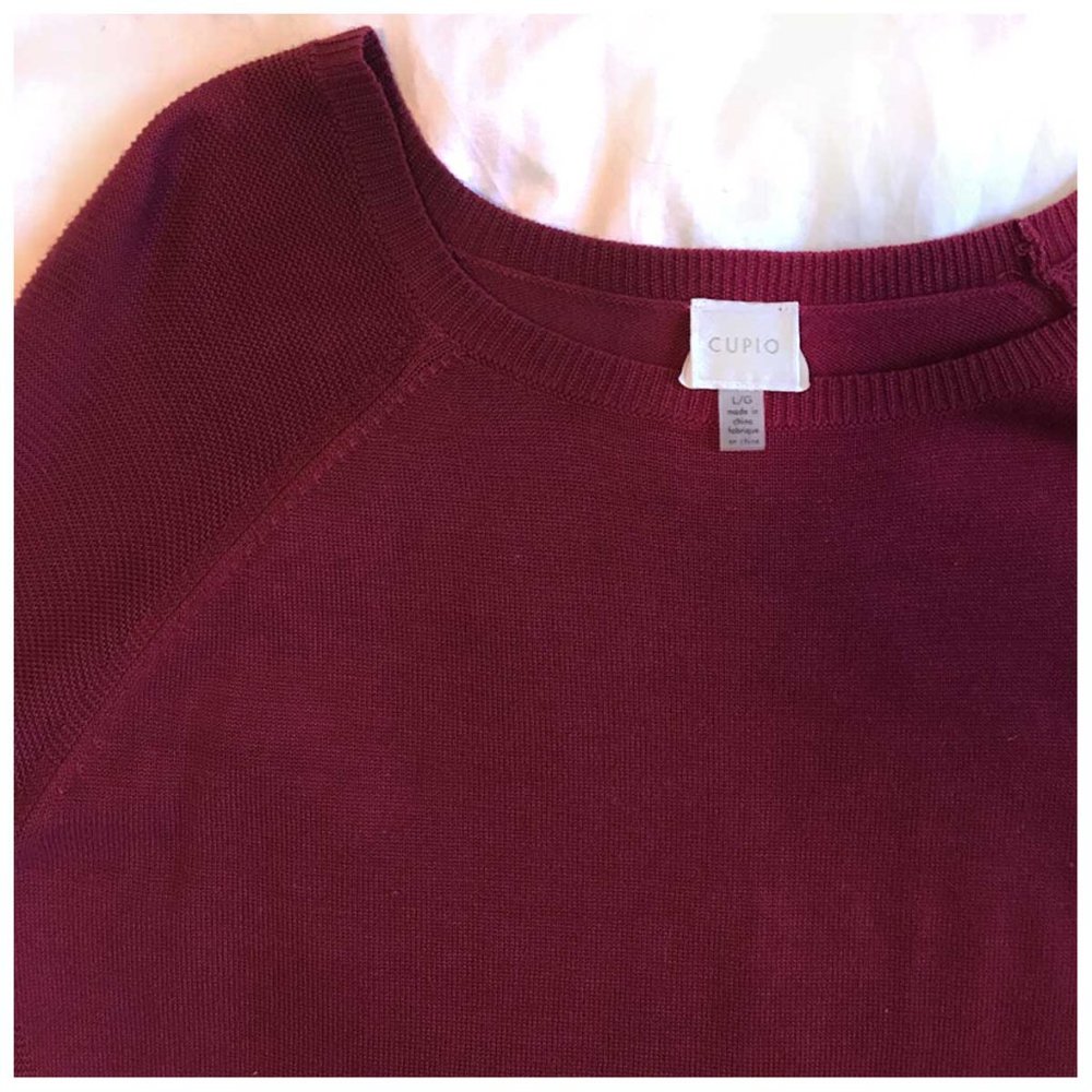 [ CUPIO ] Pull Over Raglan Sweater - Picture 8 of 9